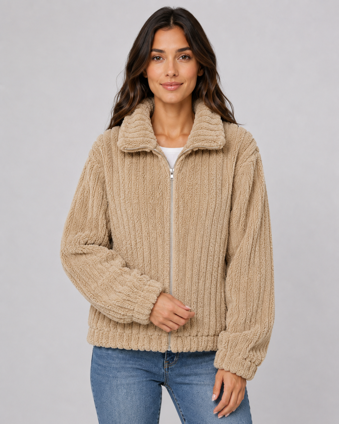 Juniper | Ribbed Fleece Zip Jacket