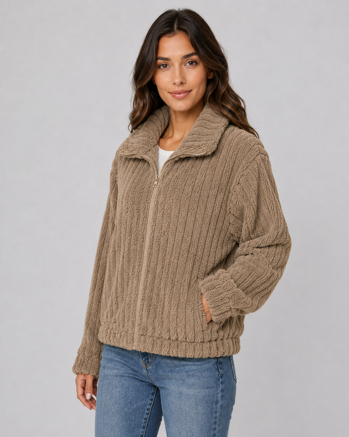 Juniper | Ribbed Fleece Zip Jacket