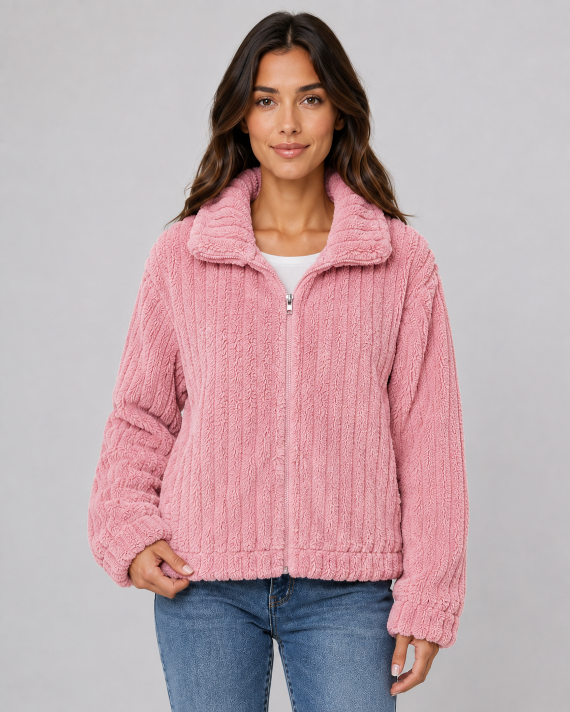 Juniper | Ribbed Fleece Zip Jacket