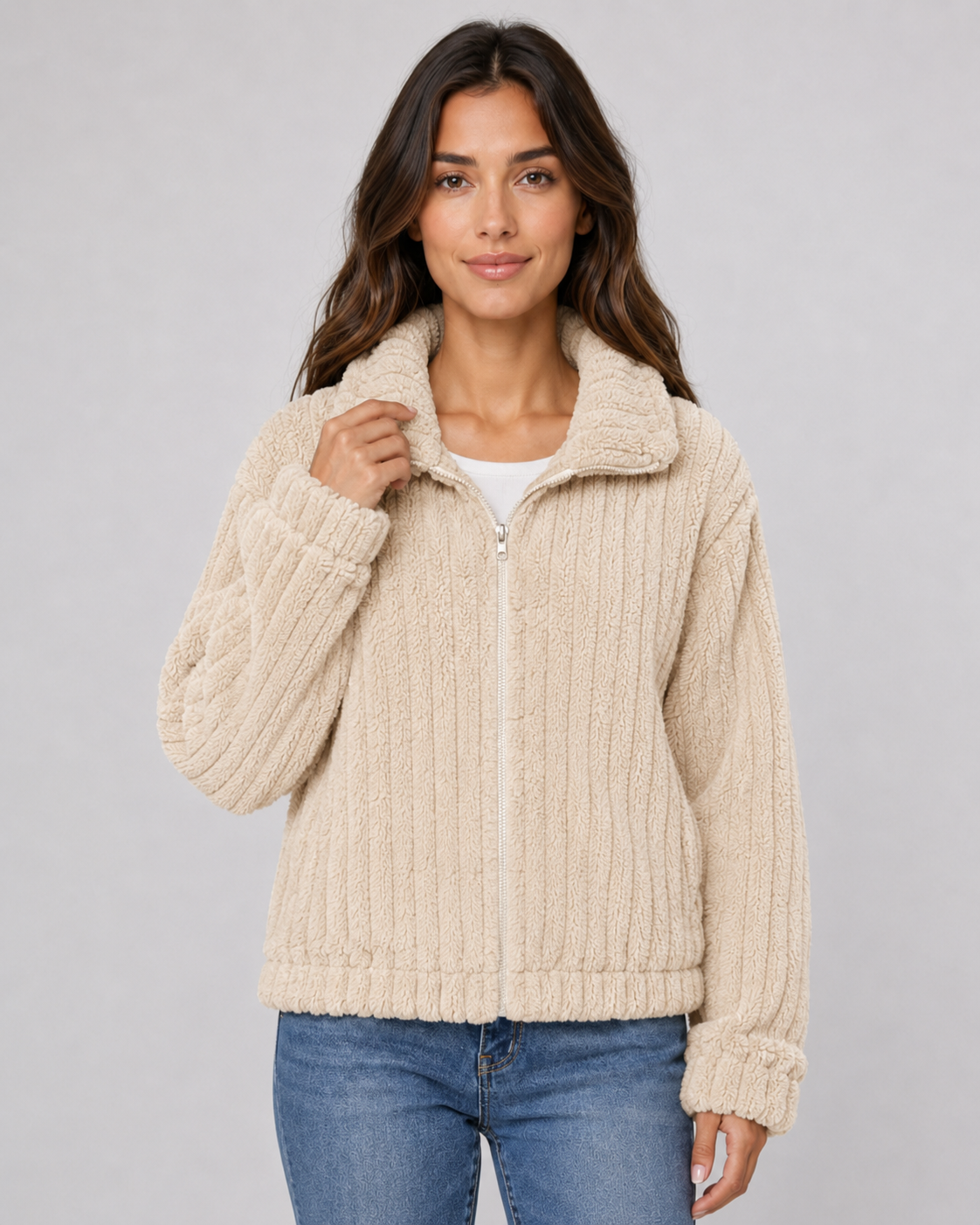 Juniper | Ribbed Fleece Zip Jacket