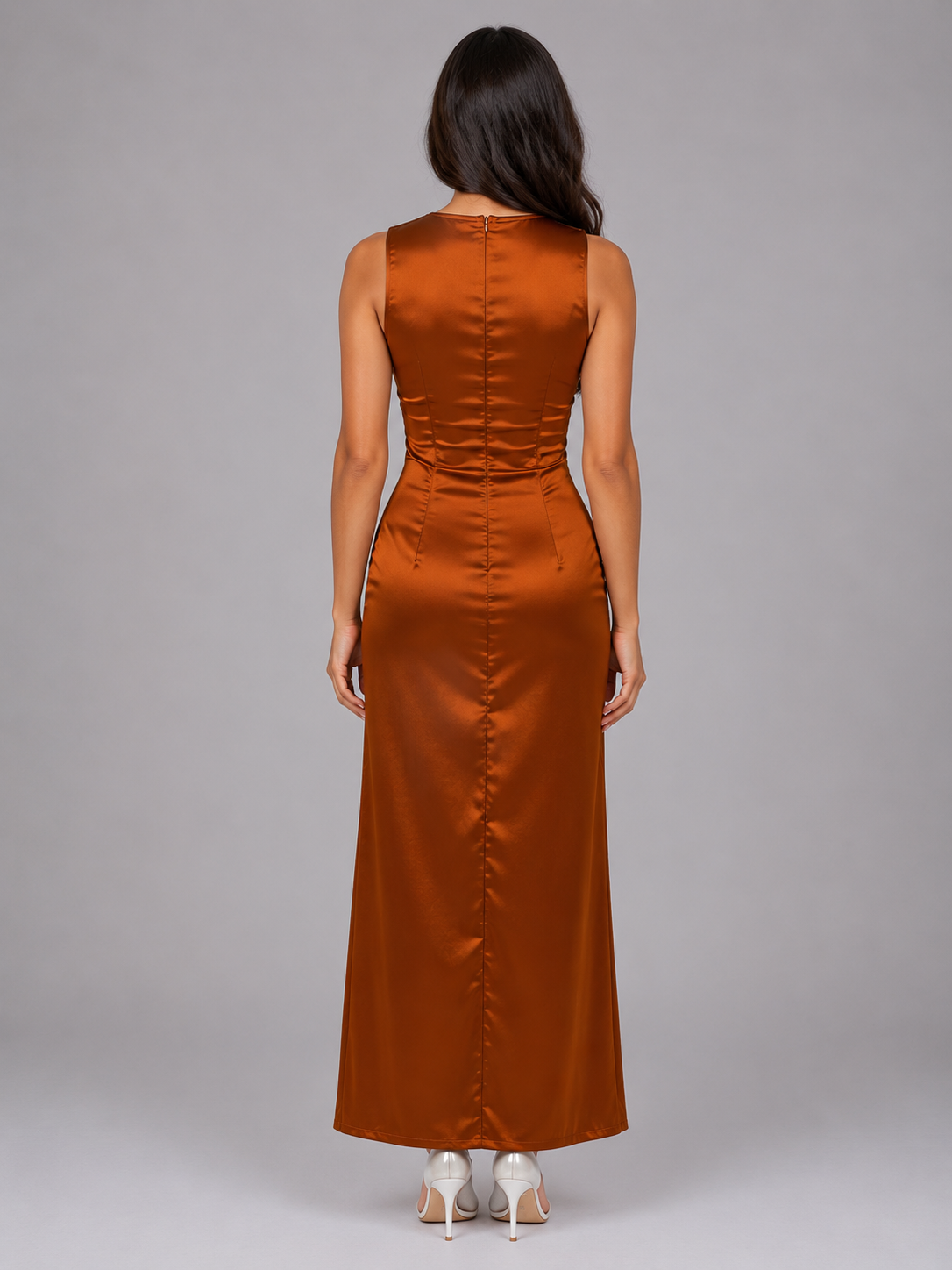 Cassidy | Satin Cowl Neck Maxi Dress