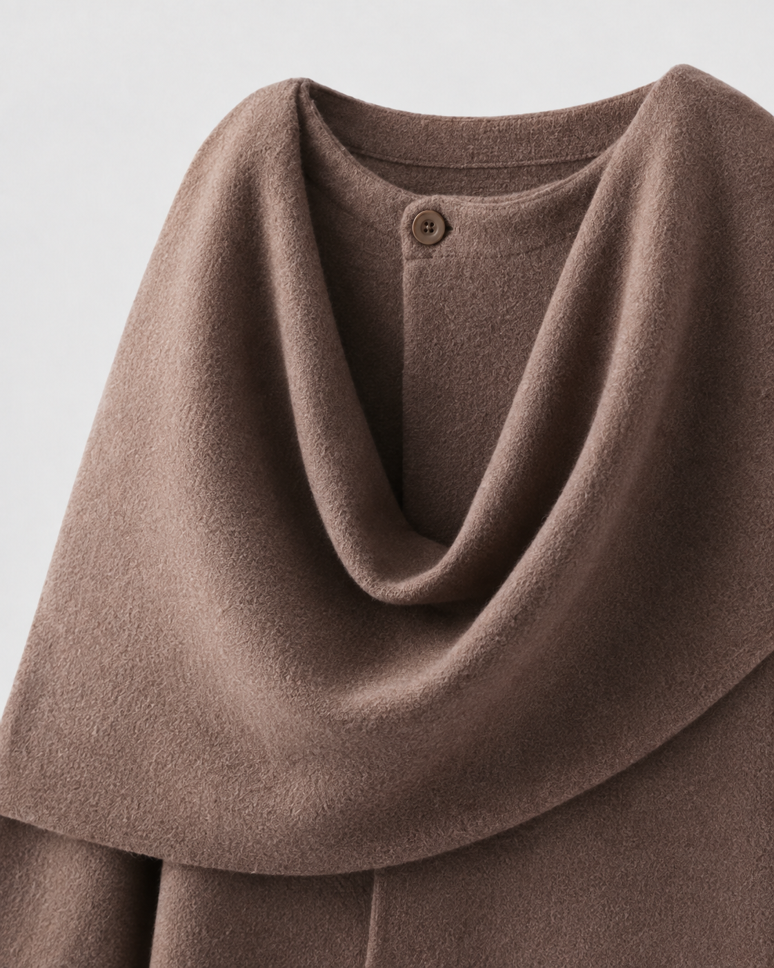 Jolene | Draped Cape Collar Boxy Coat