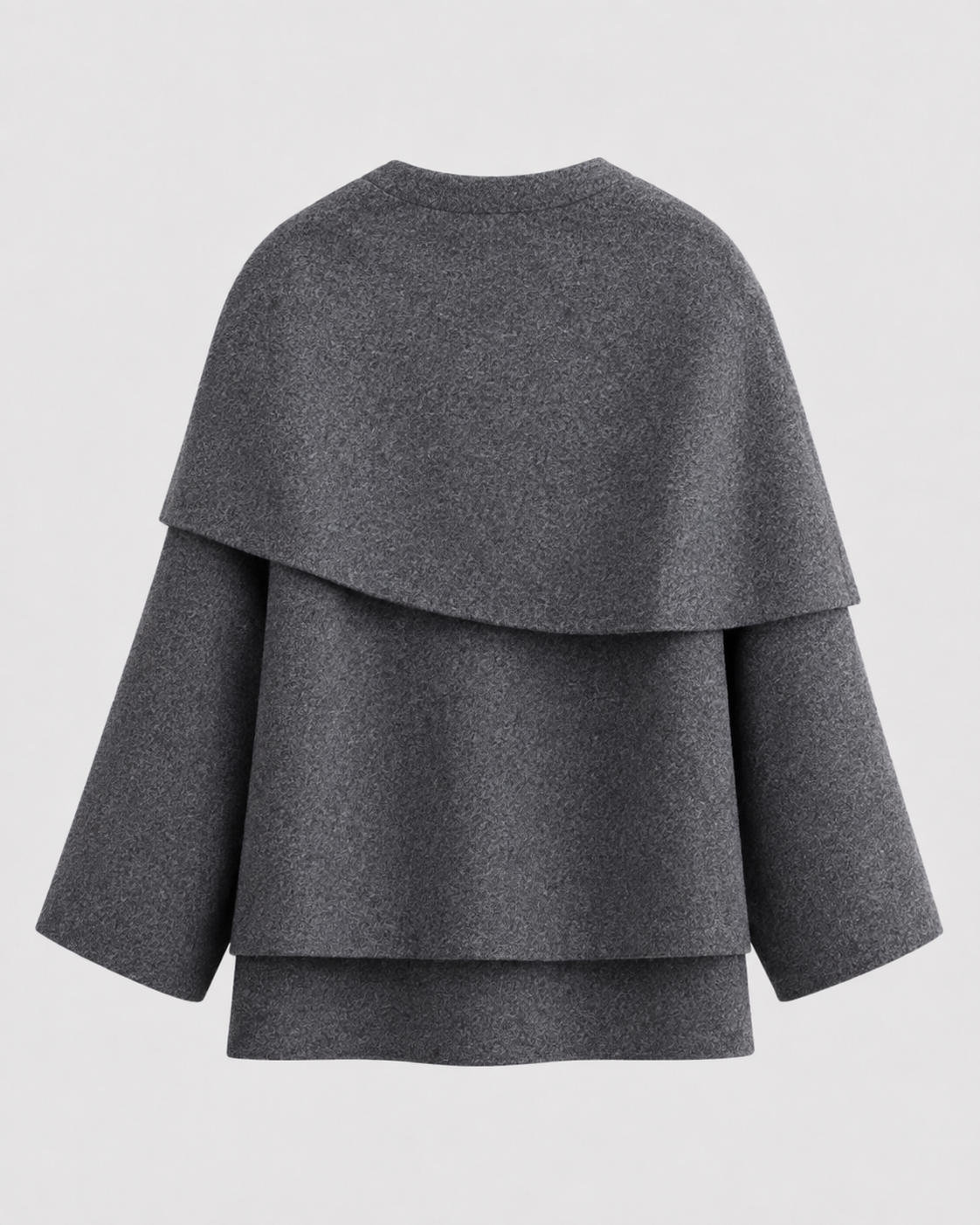 Jolene | Draped Cape Collar Boxy Coat