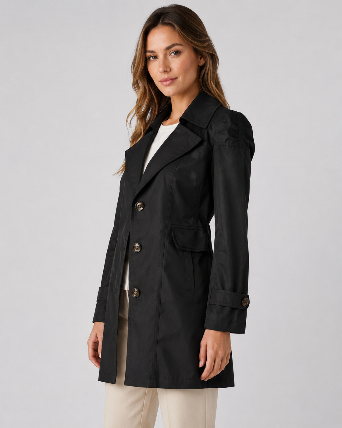Paloma | Single-Breasted Short Trench Coat