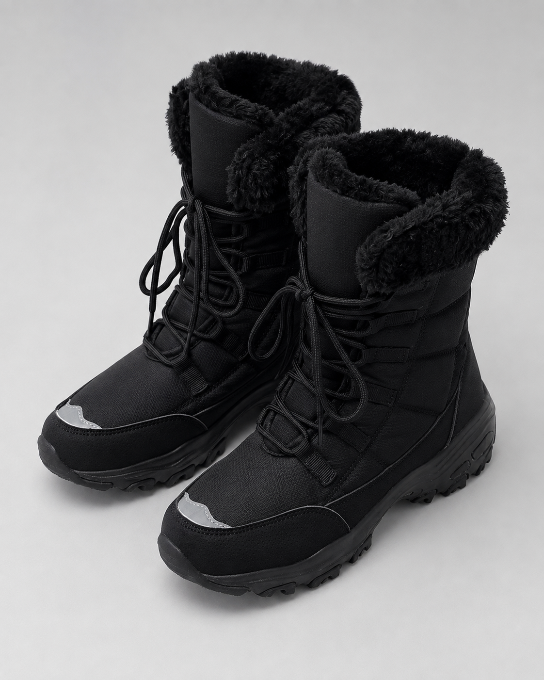 Noor | Quilted Faux Fur Cuff Snow Boots