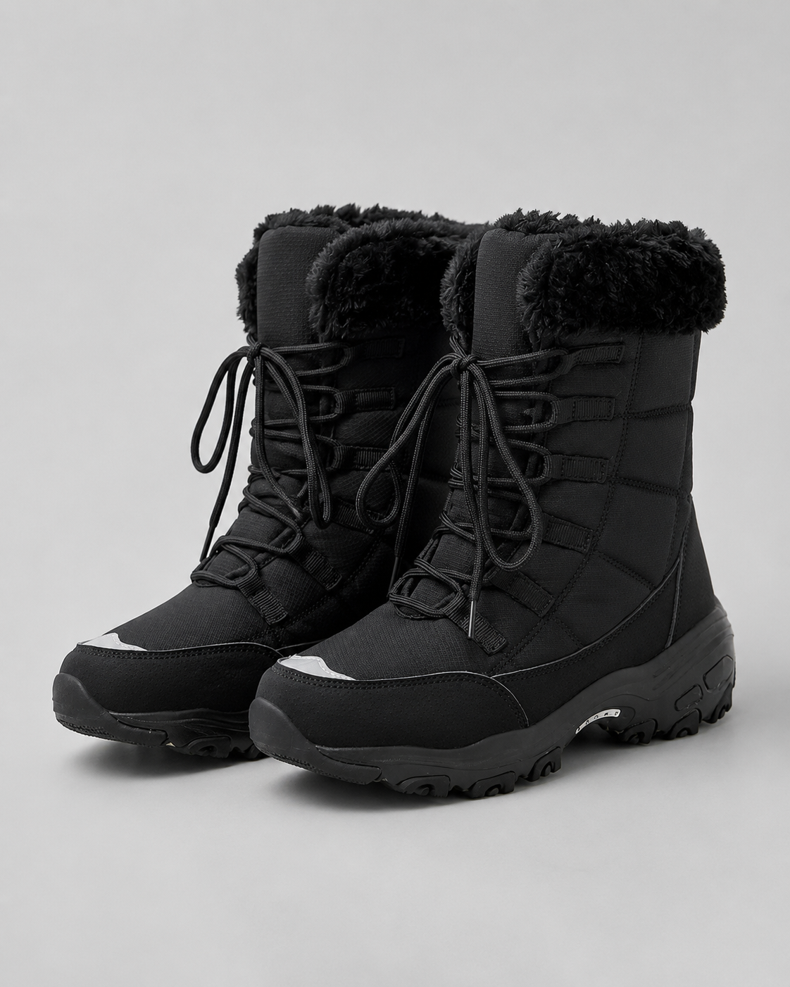 Noor | Quilted Faux Fur Cuff Snow Boots
