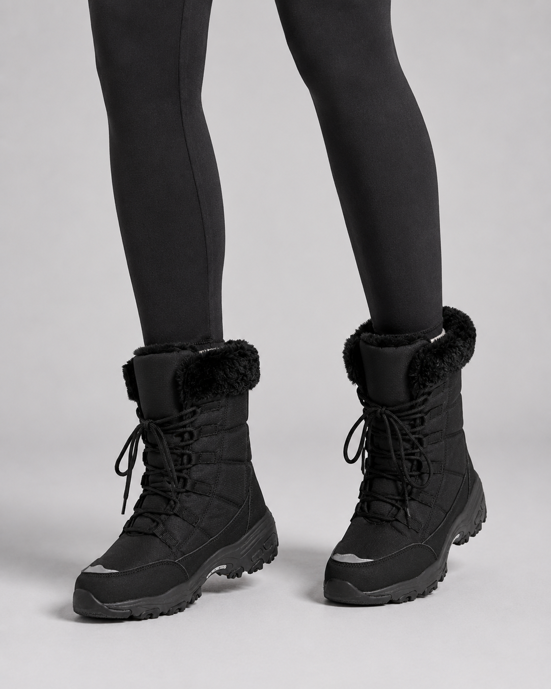 Noor | Quilted Faux Fur Cuff Snow Boots