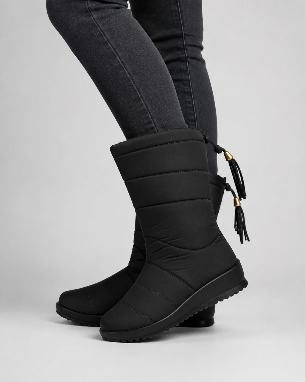 Marguerite | Quilted Mid-Calf Snow Boots