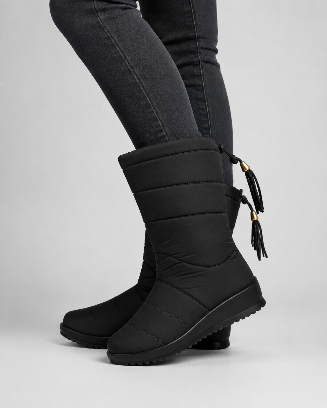 Marguerite | Quilted Mid-Calf Snow Boots