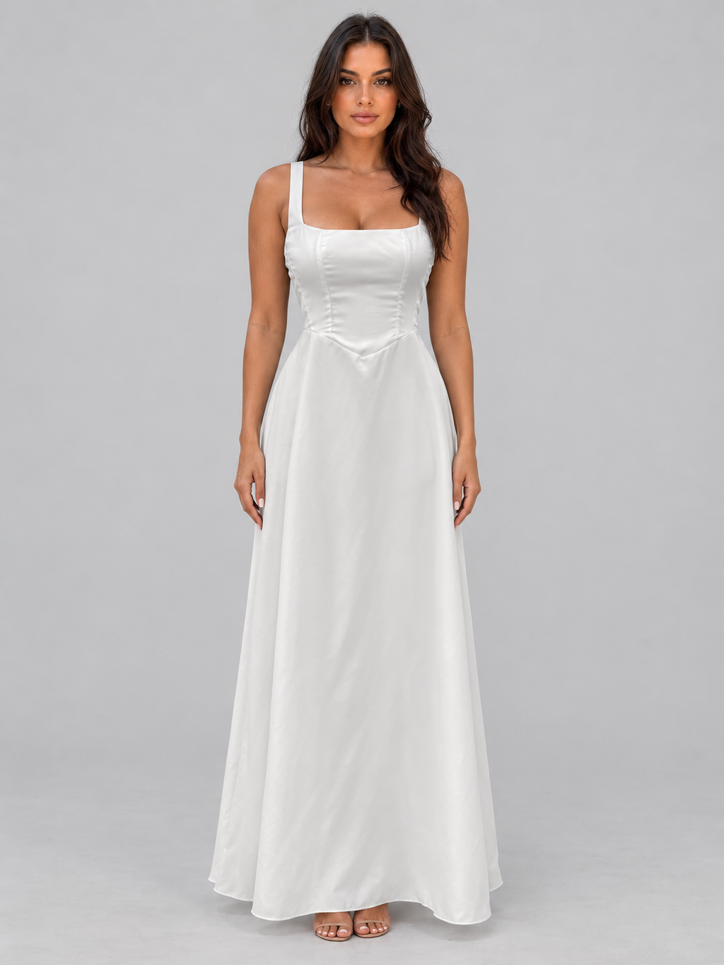 Grace | Square Neck A-Line Maxi Dress