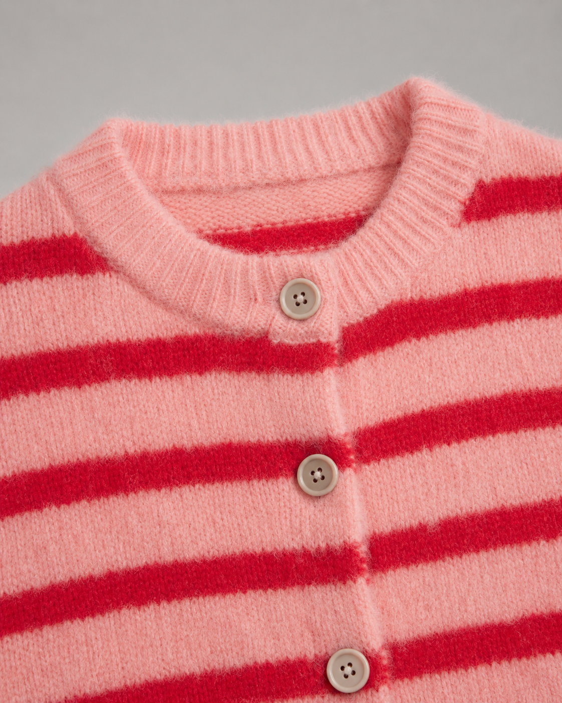 Ximena | Striped Button-Front Knit Cardigan