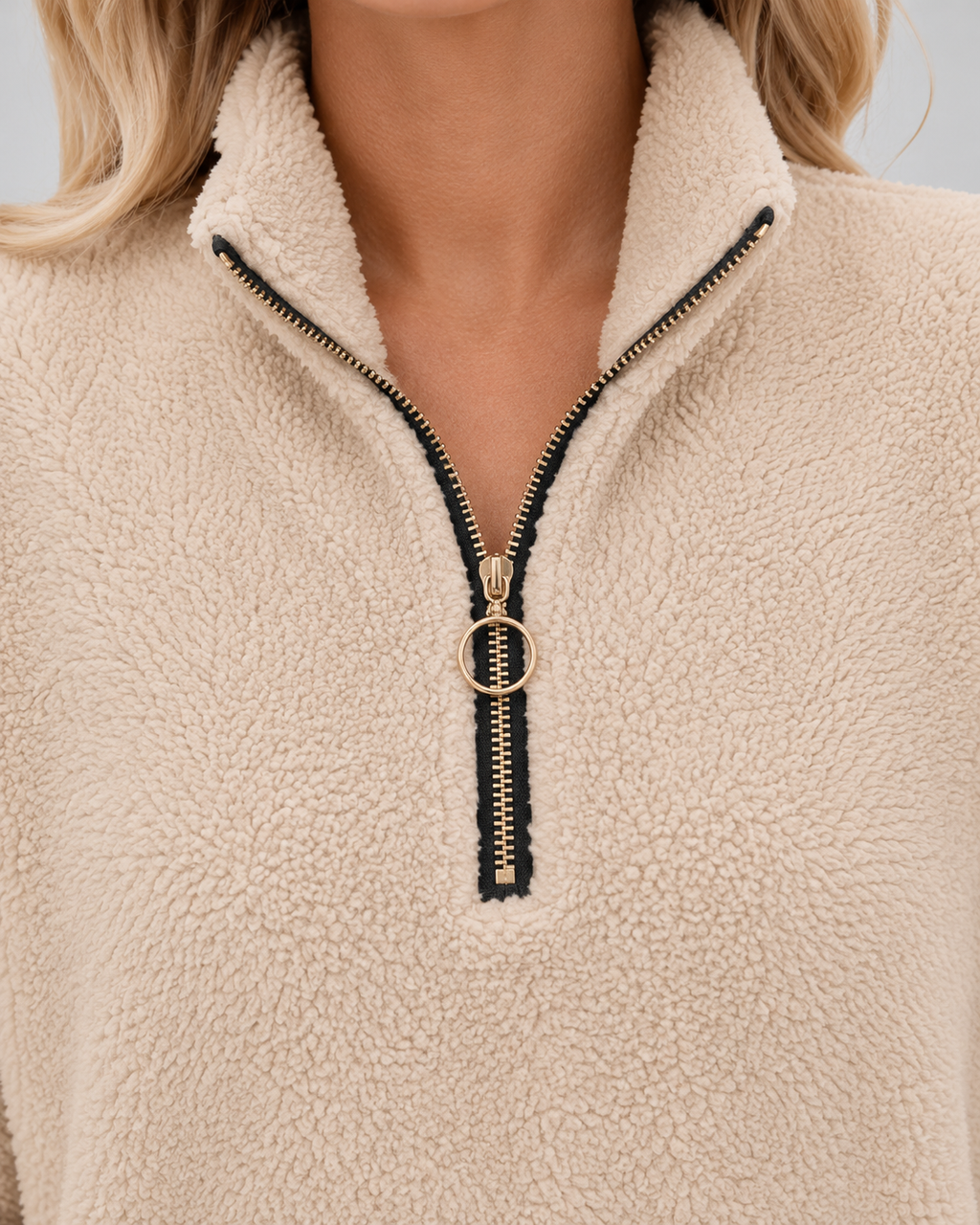Selene | Teddy Fleece Half-Zip Pullover