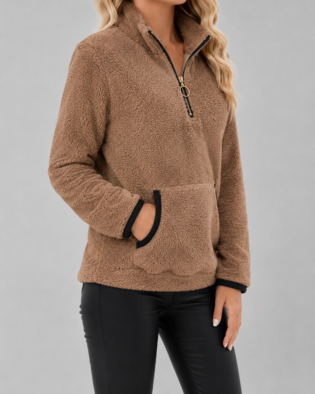 Selene | Teddy Fleece Half-Zip Pullover