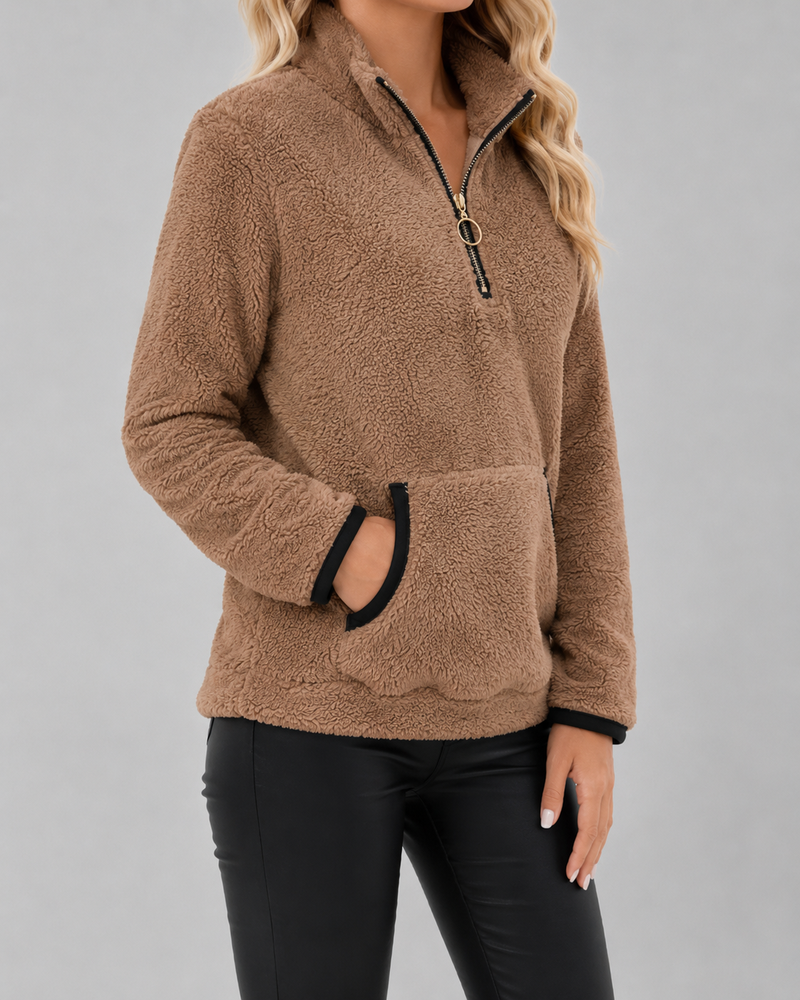 Selene | Teddy Fleece Half-Zip Pullover