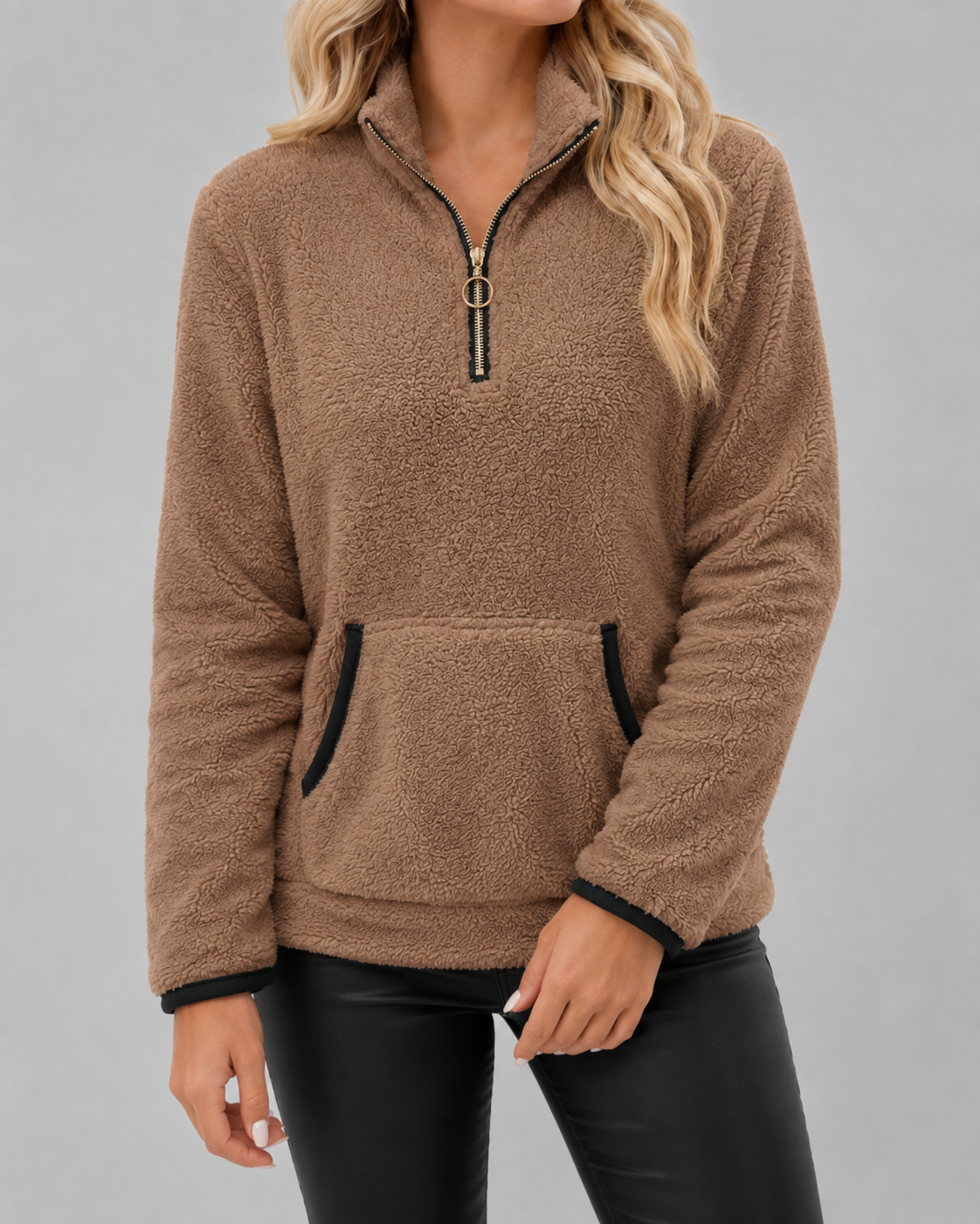 Selene | Teddy Fleece Half-Zip Pullover