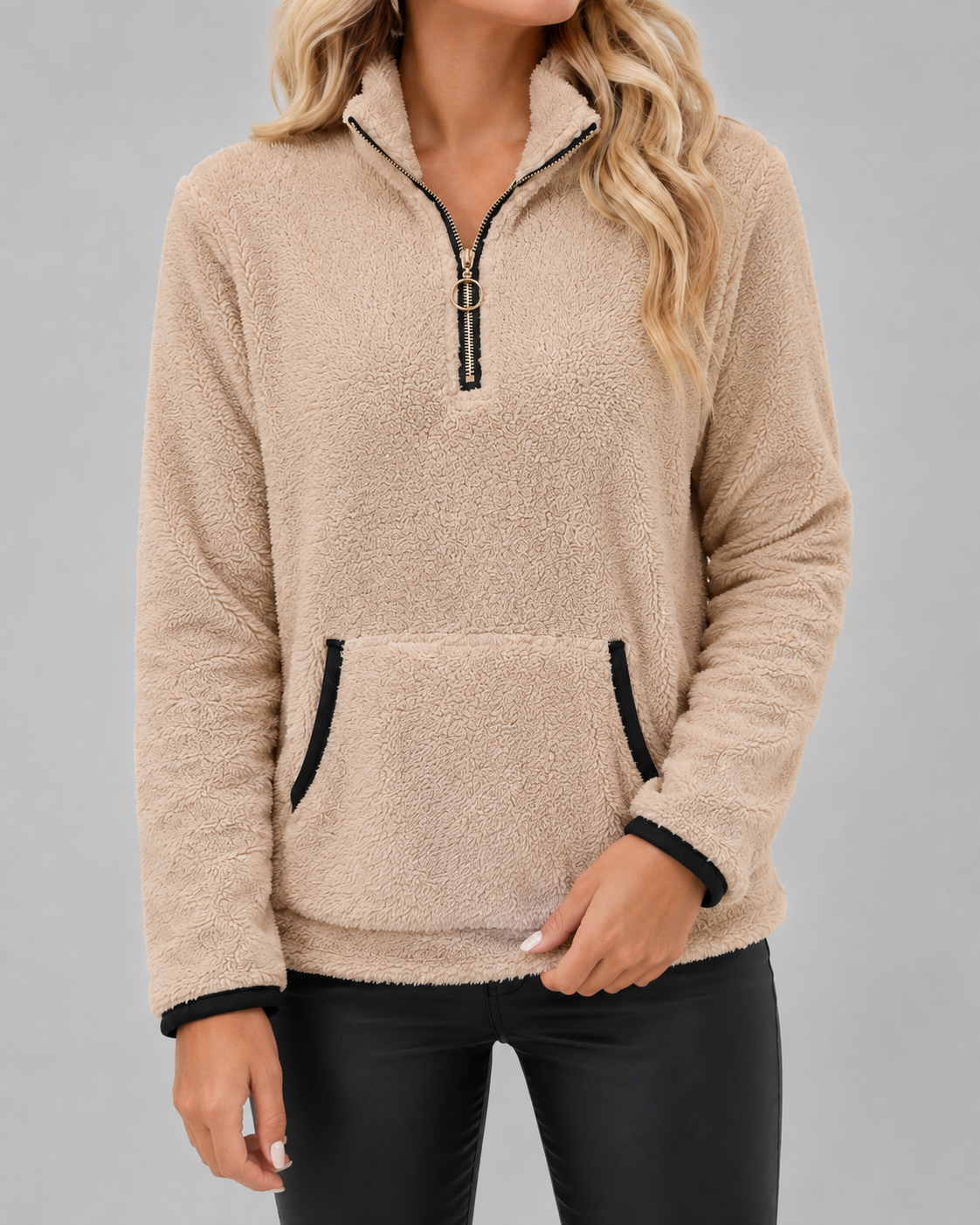 Selene | Teddy Fleece Half-Zip Pullover