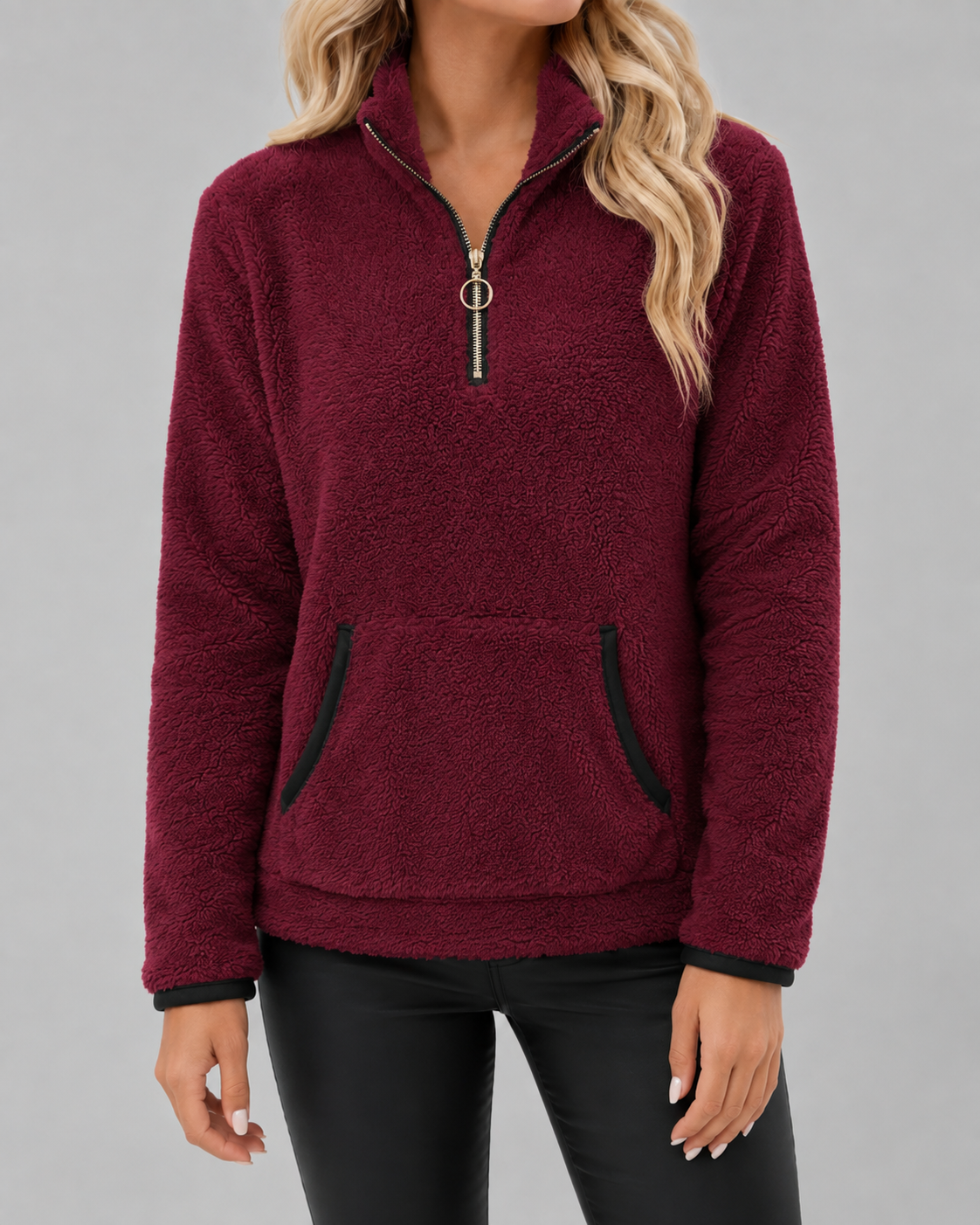 Selene | Teddy Fleece Half-Zip Pullover