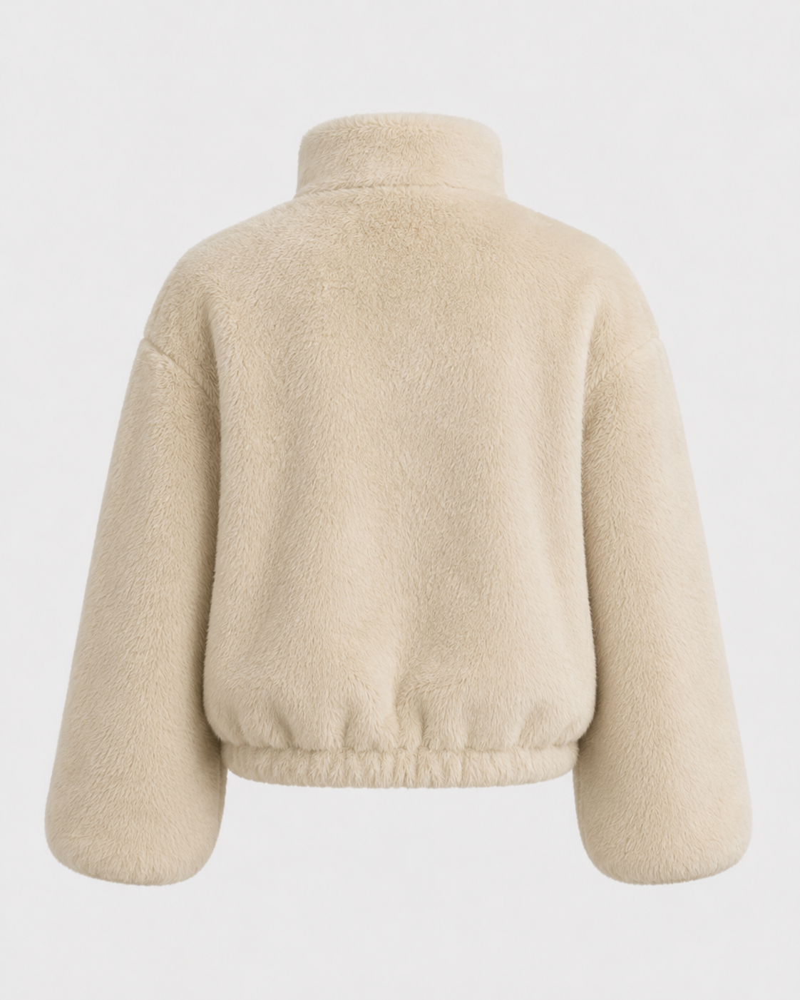 Bellamy | Cropped Teddy Funnel Neck Jacket