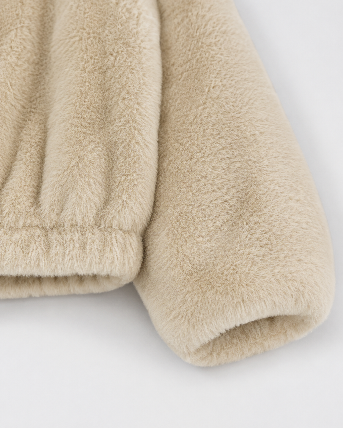 Bellamy | Cropped Teddy Funnel Neck Jacket