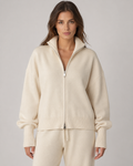 Marlowe | Funnel Neck Zip-Up Knit Cardigan